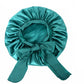 Double Layer Satin Bonnet with Tie Band | Teal