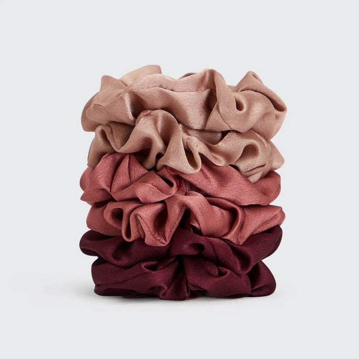Satin Scrunchies 6pc | Mulberry Spice