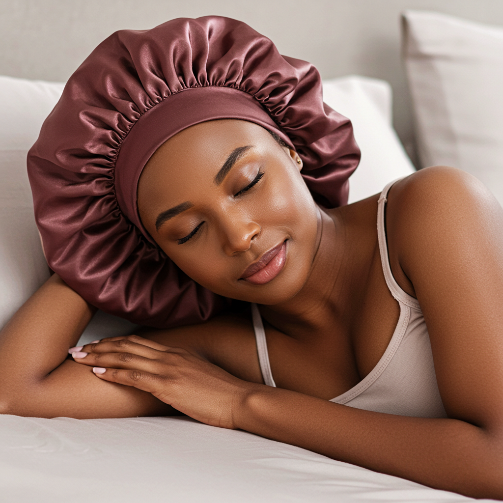 NuAira satin bonnet for curly hair