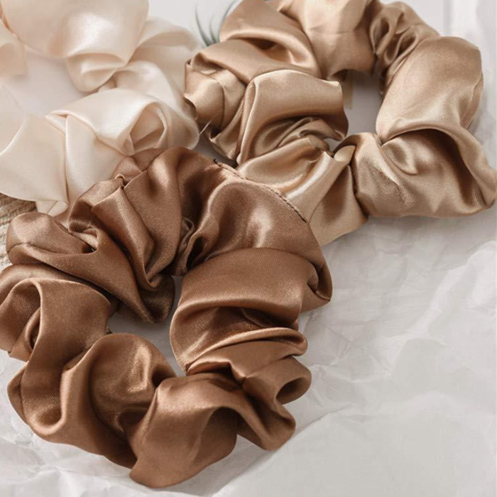 Stylish Snag-Free Satin Scrunchies by NuAira & Co. Ponytail friendly care.