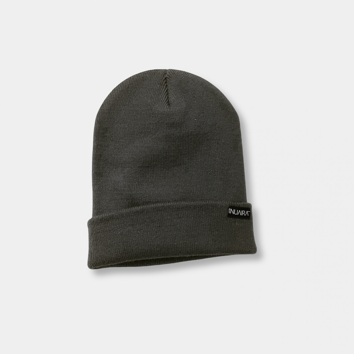 Grey Satin Lined Knit Beanie