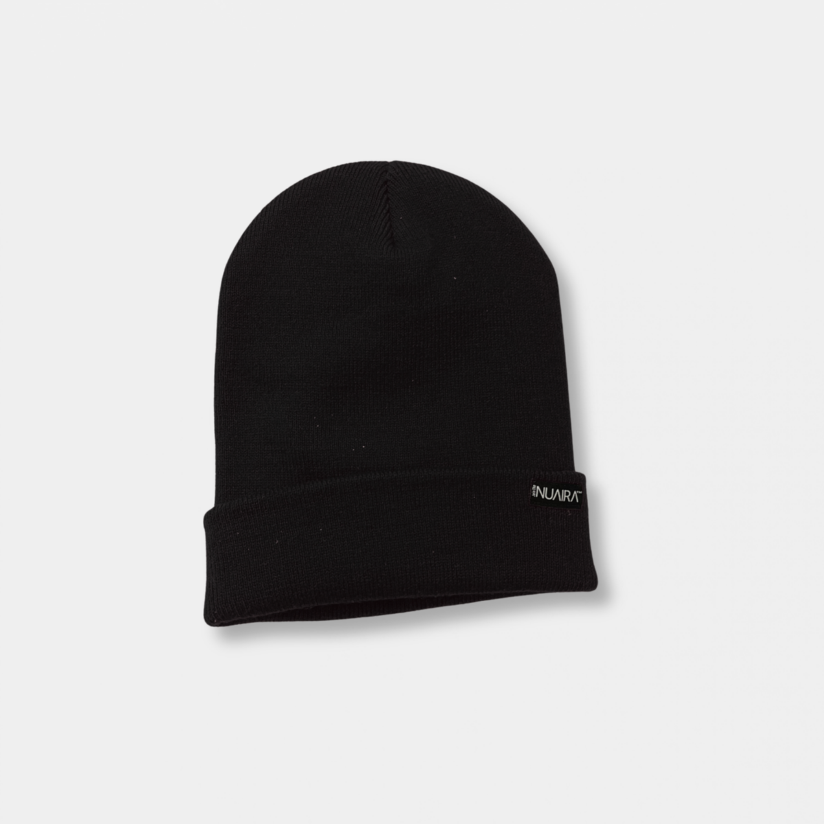 Black Satin Lined Knit Beanie