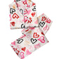 Multi-Color Heart Print Satin Pajama Set