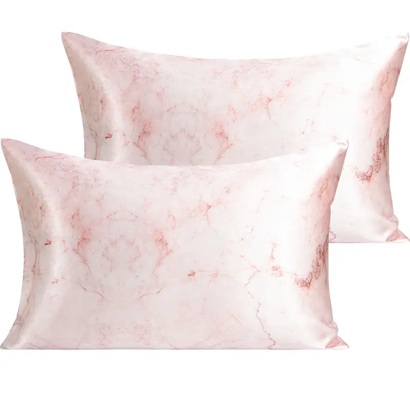 Satin Pillowcase | Pink Marble