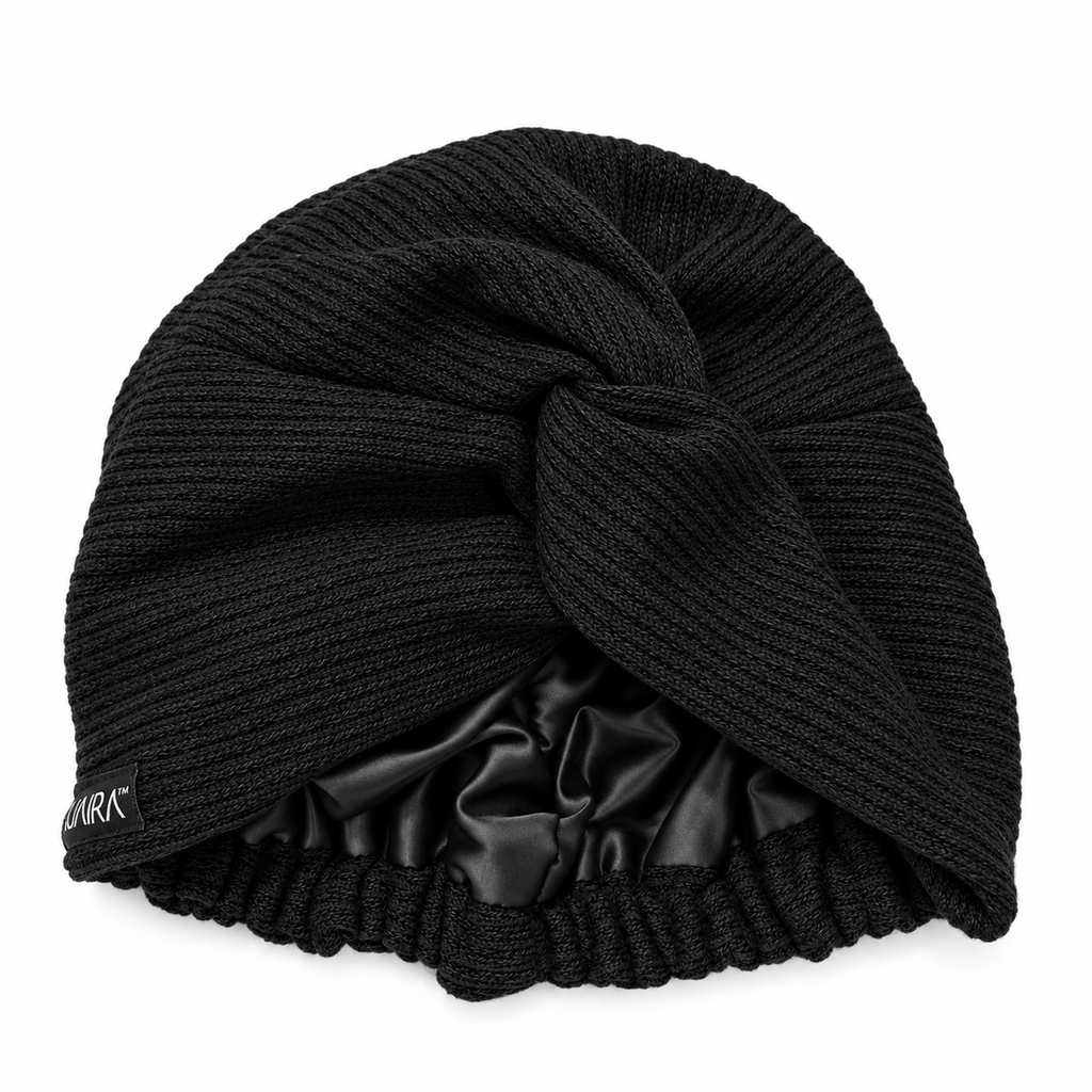 Warm Satin Lined Knit Turban