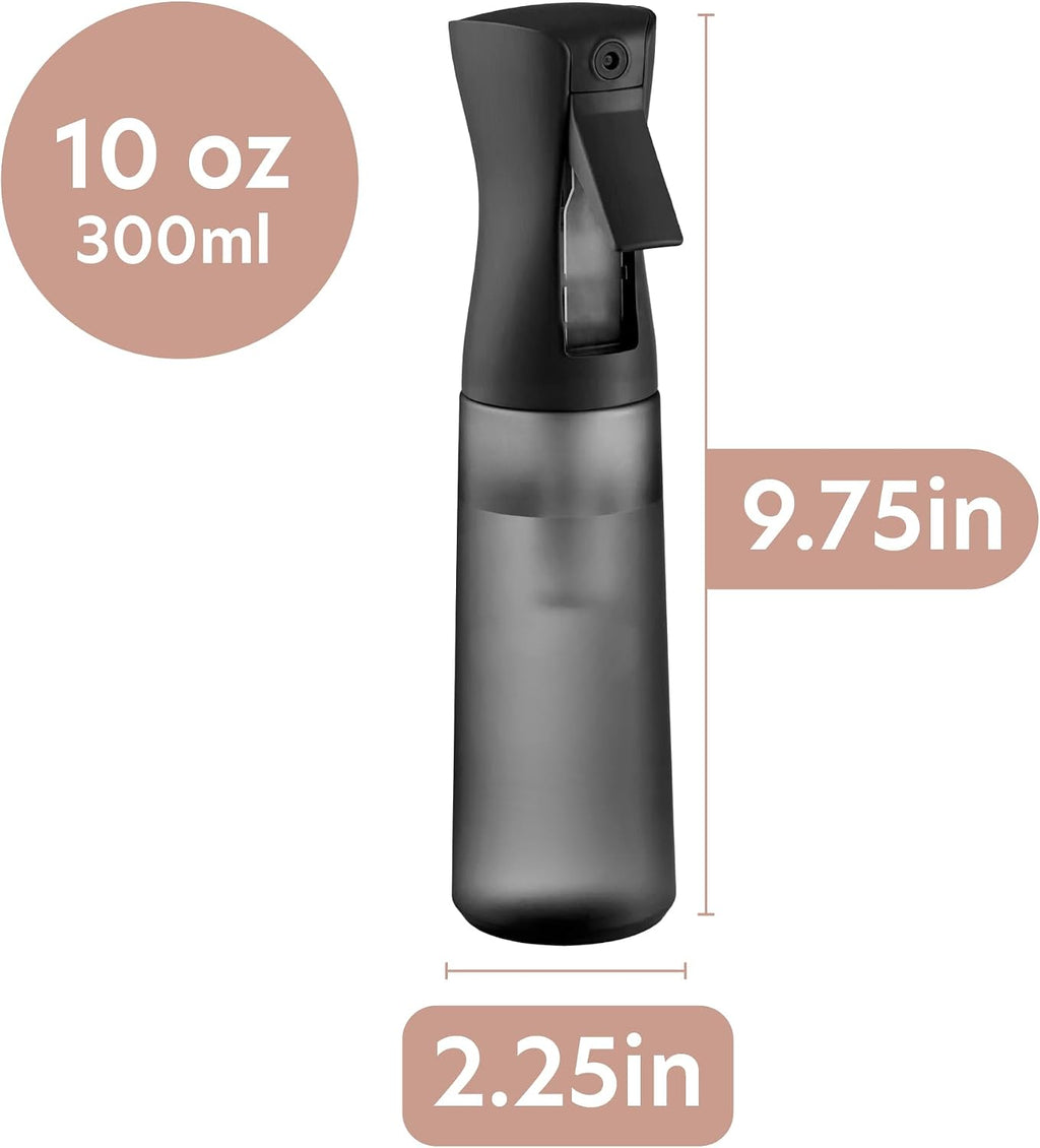 Black Continuous Mist Refillable Spray Bottle