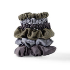 NuAira & Co - Wholesale Scrunchie - Women's - 6 Pc Satin Sleep Scrunchies - Cool Eucalyptus