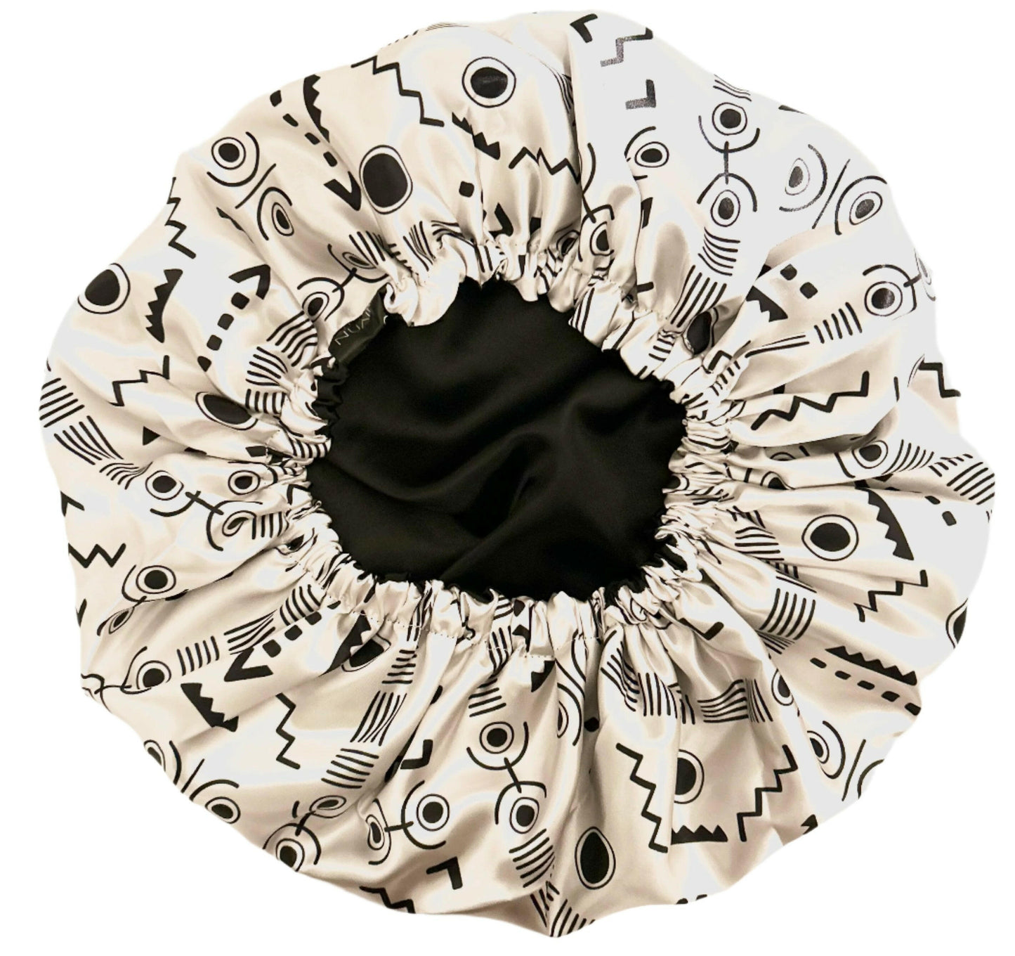 Black & White Mudcloth Bonnet.