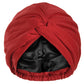 RED | Satin-Lined Pre-Tied Knot Turban