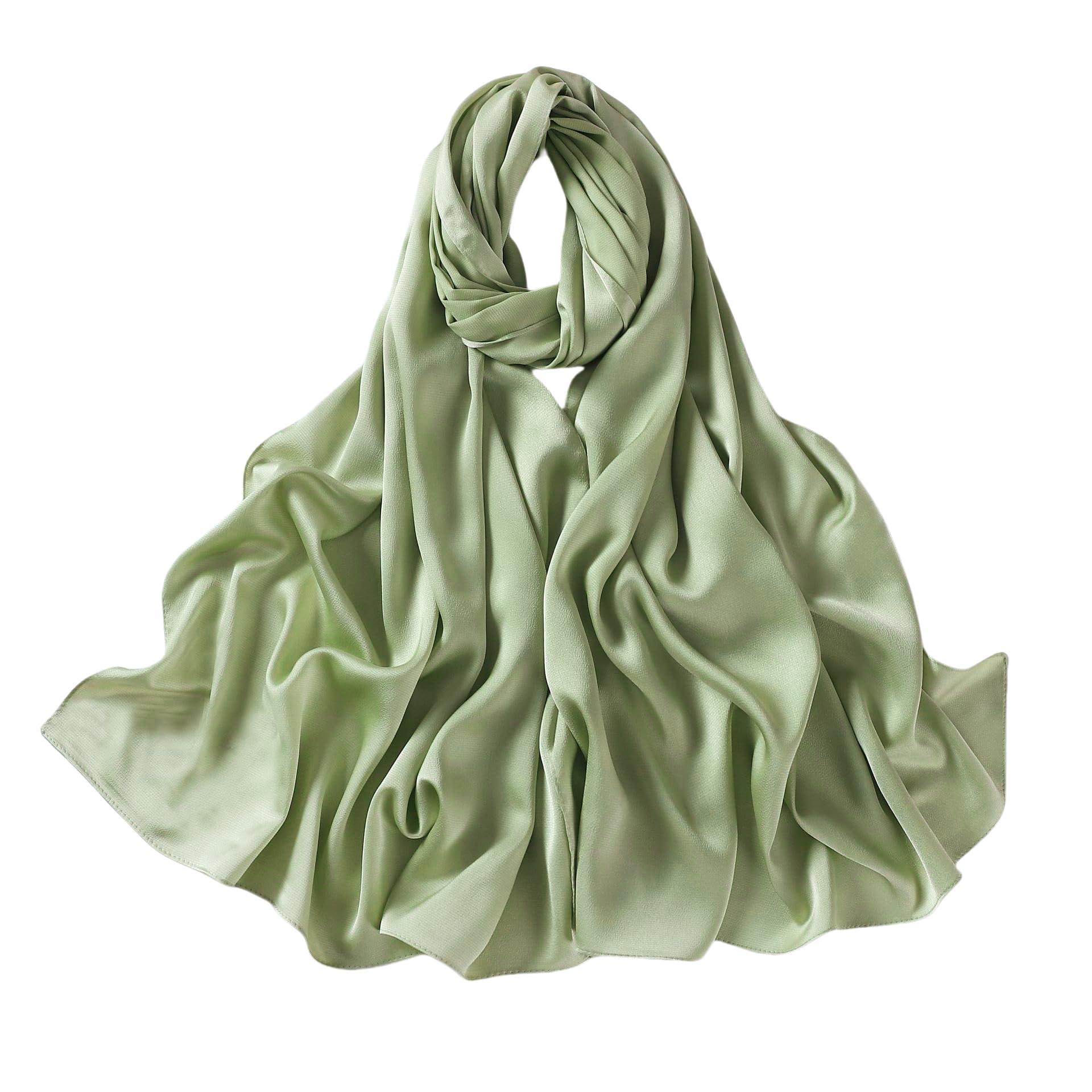 Extra Long Satin Scarf Shawl Wrap (Multiple Colors) - NuAira