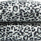 Juego de fundas de almohada de satén con estampado de leopardo en blanco y negro