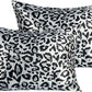 Juego de fundas de almohada de satén con estampado de leopardo en blanco y negro