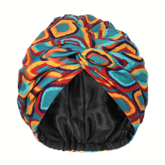COLORFUL BLISS  | Satin-Lined Pre-Tied Knot Turban