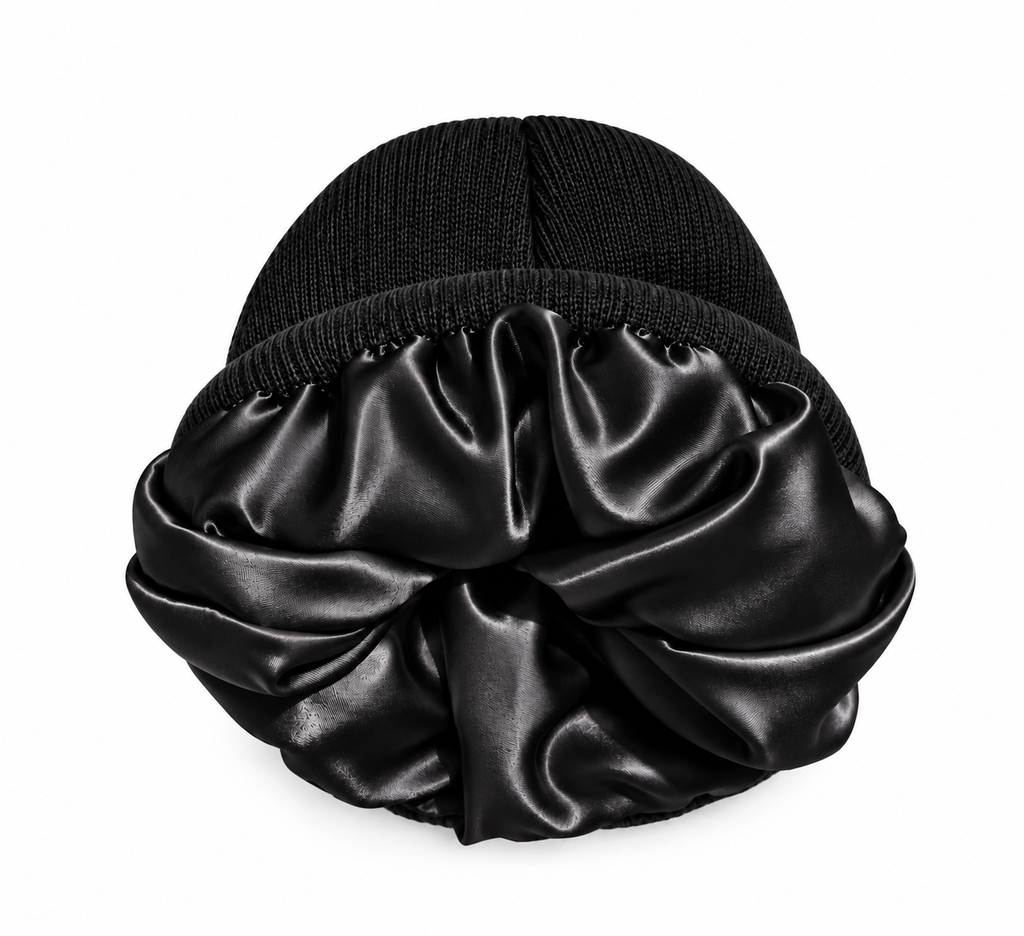 Adults Satin Lined Knit Beanie