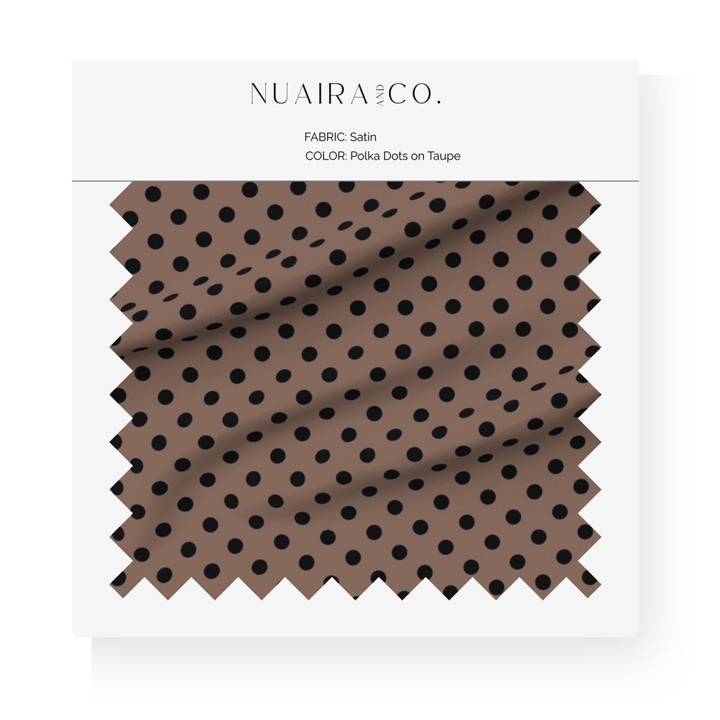 Polka Dot on Taupe Brown  Satin Hair Bonnet Cap for Healthy Hair. Curly, natural and Loc'd.