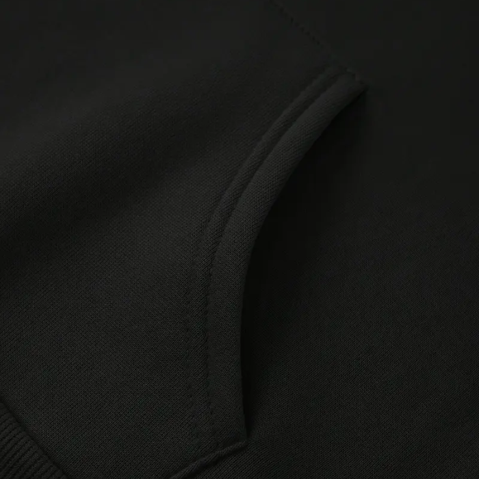 Satin Lined Oversized Hoodie - Black