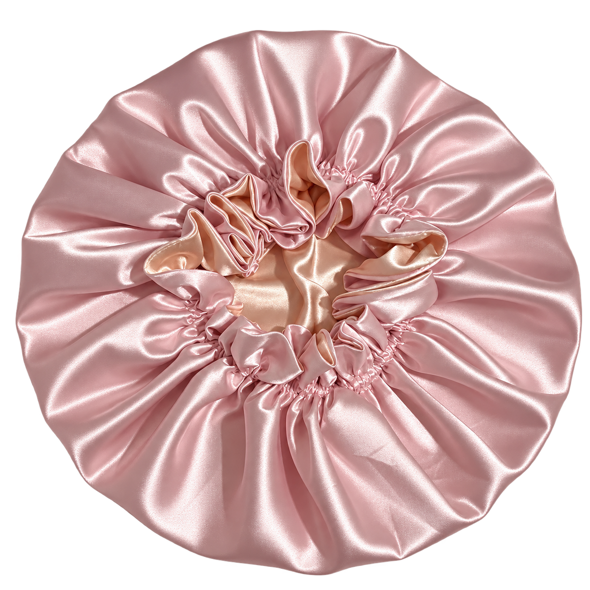 Blush Pink Ruffled Bonnet with Peach Lining, NuAira Co