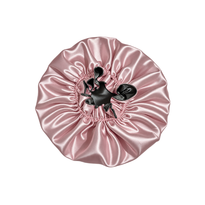Blush Pink Ruffled Bonnet with Smoke Grey Lining, NuAira Co