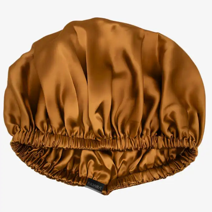 Double Layer Silk Satin Hair Bonnet for Curly and Straight Hair by NuAira and Co