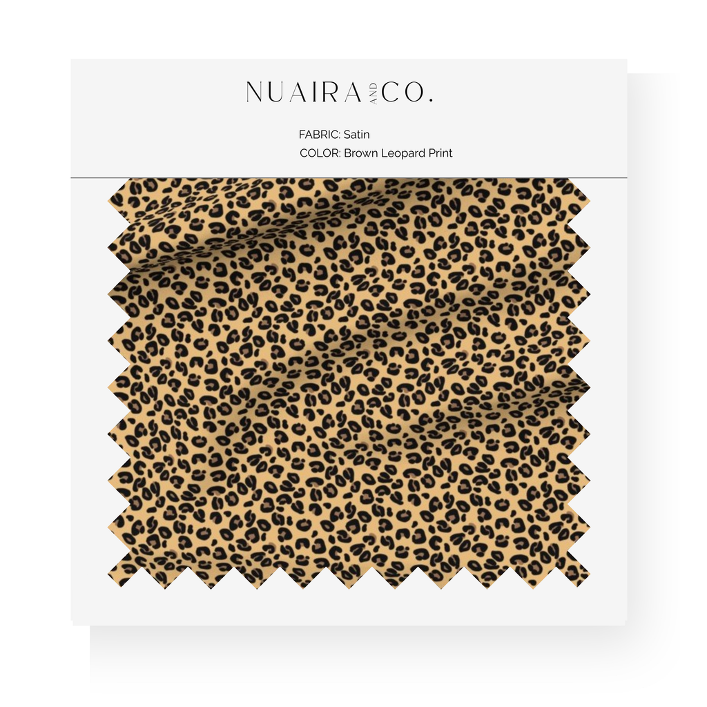 Brown  Leopard Animal Print Satin Hair Bonnet for Curly Hair, Natural and Loc Hair. No Frizz, Moisture Retention, Healthy Hair.