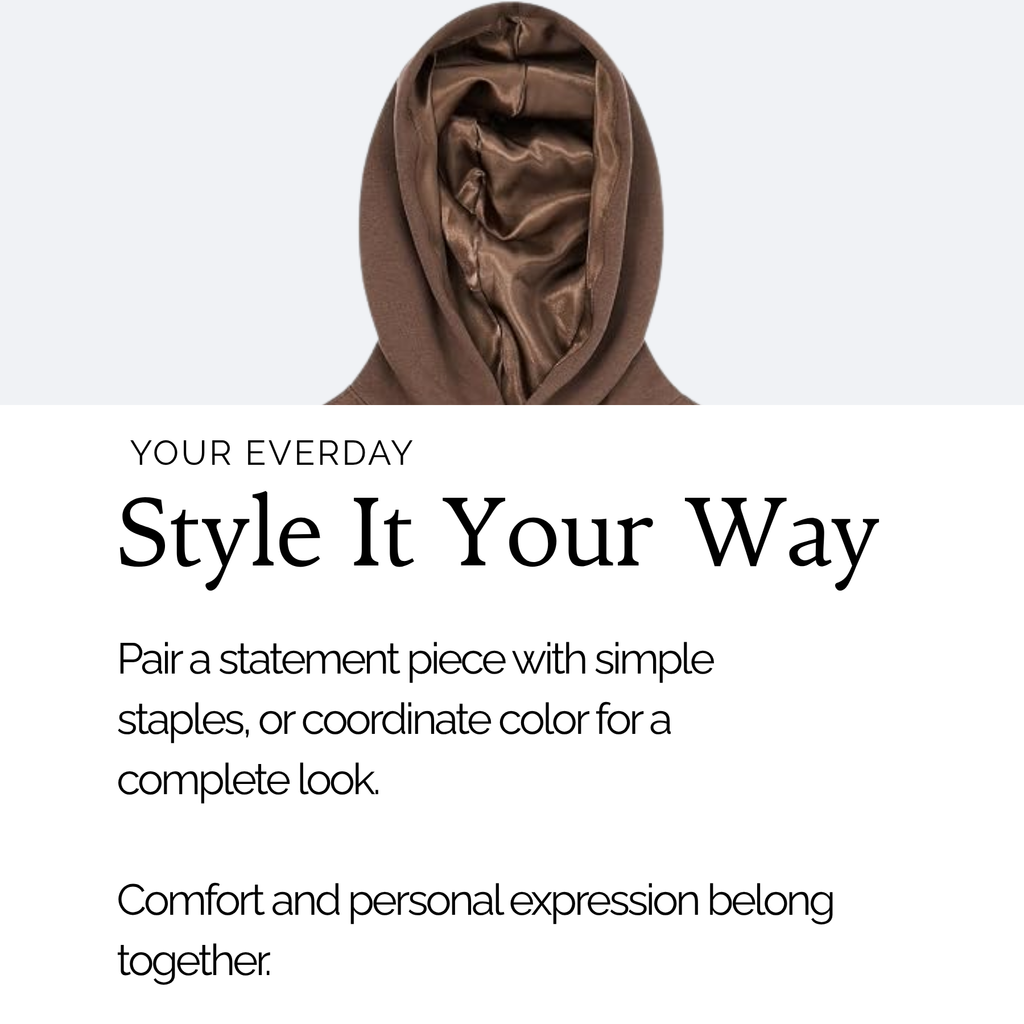 Brown Satin Lined Hoodie