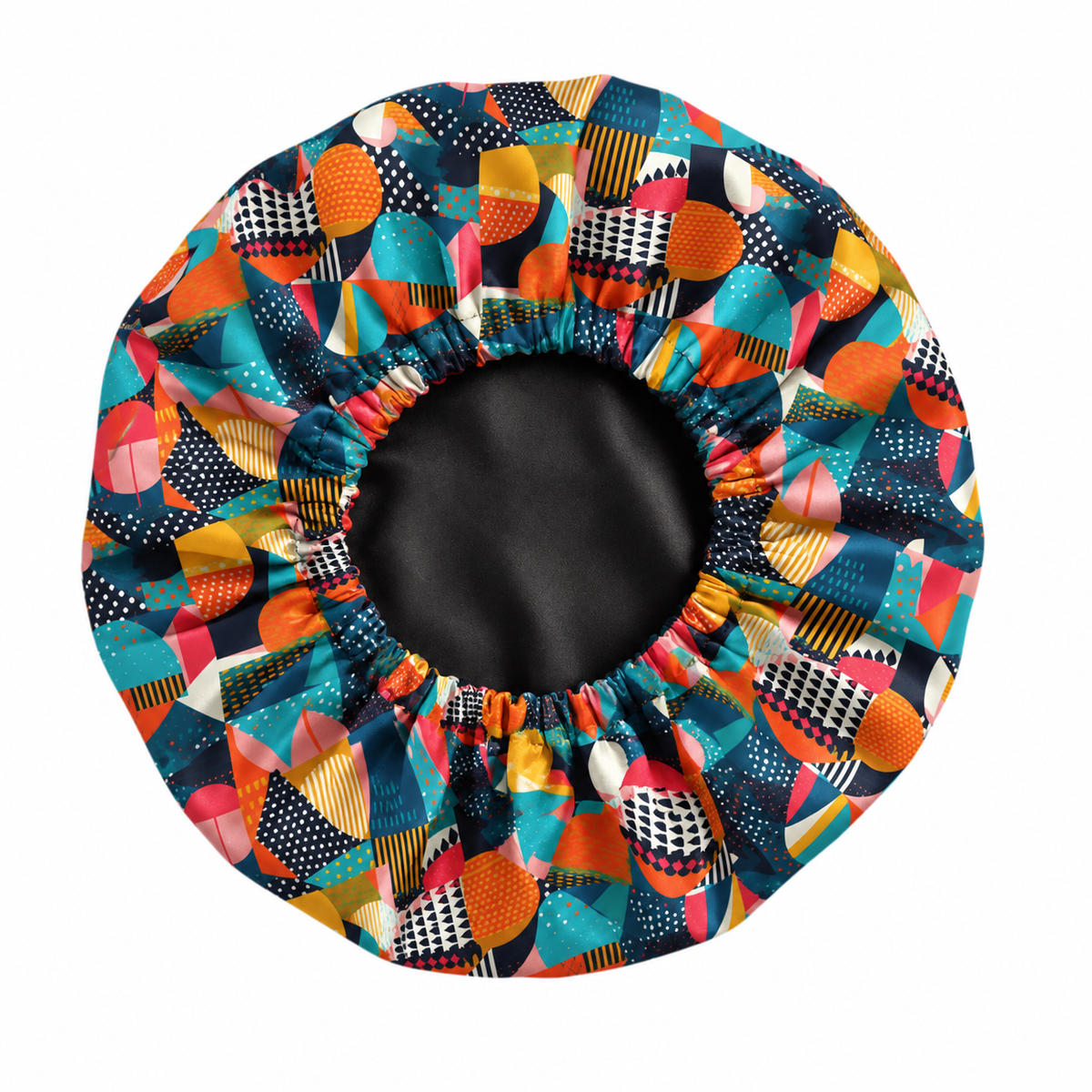 Kaleidoscope Geometric Satin Bonnet