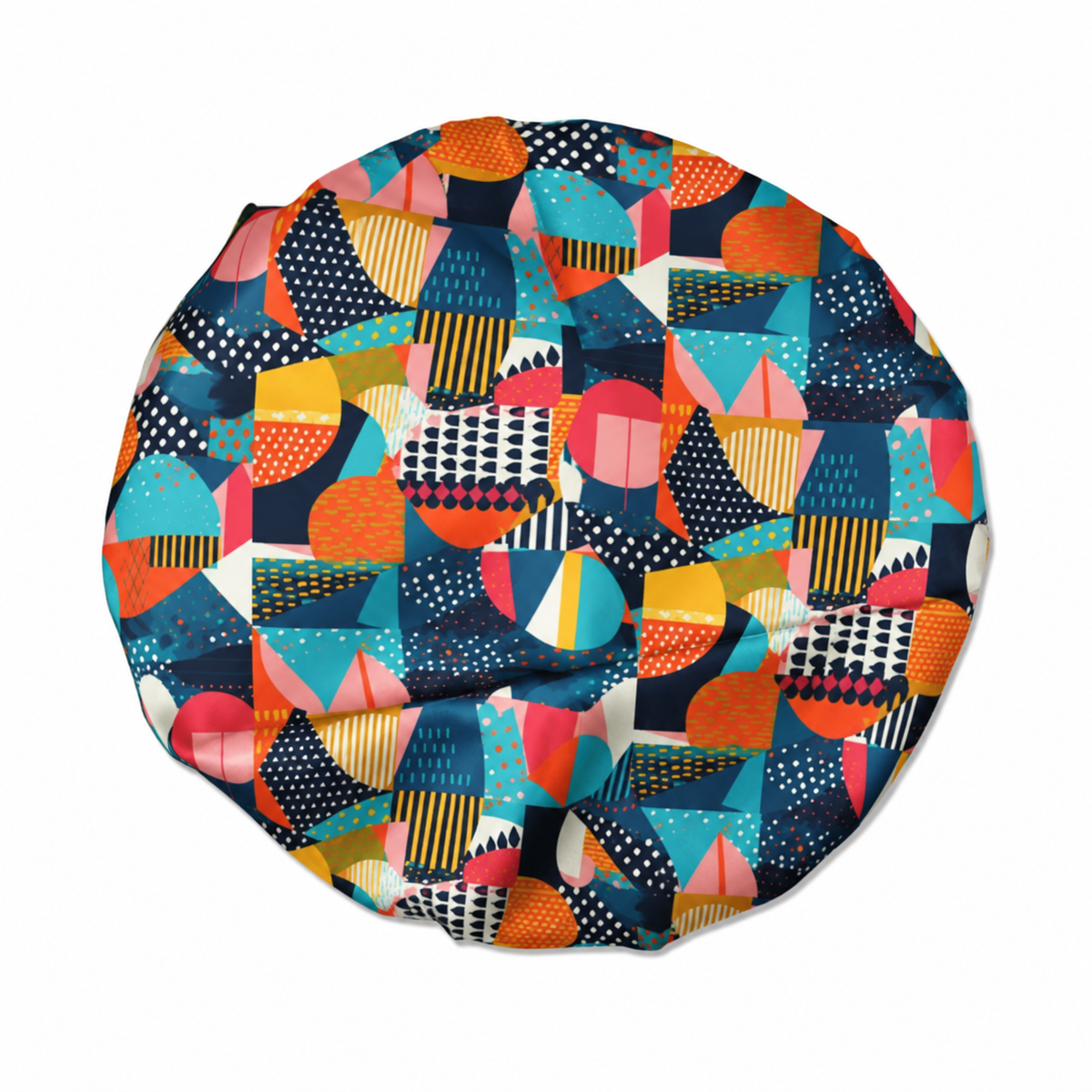 Kaleidoscope Geometric Satin Bonnet