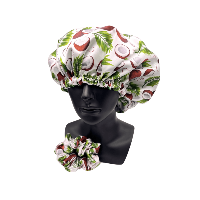 Coconut Delight Satin Bonnet & Scrunchie - NuAira