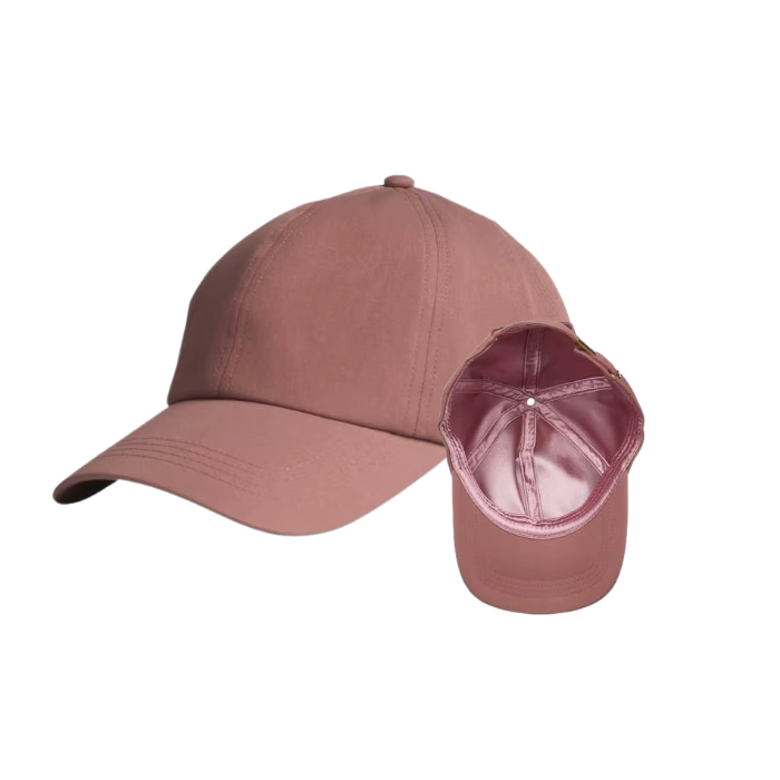 Satin Lined Baseball Cap - Dusty Rose
