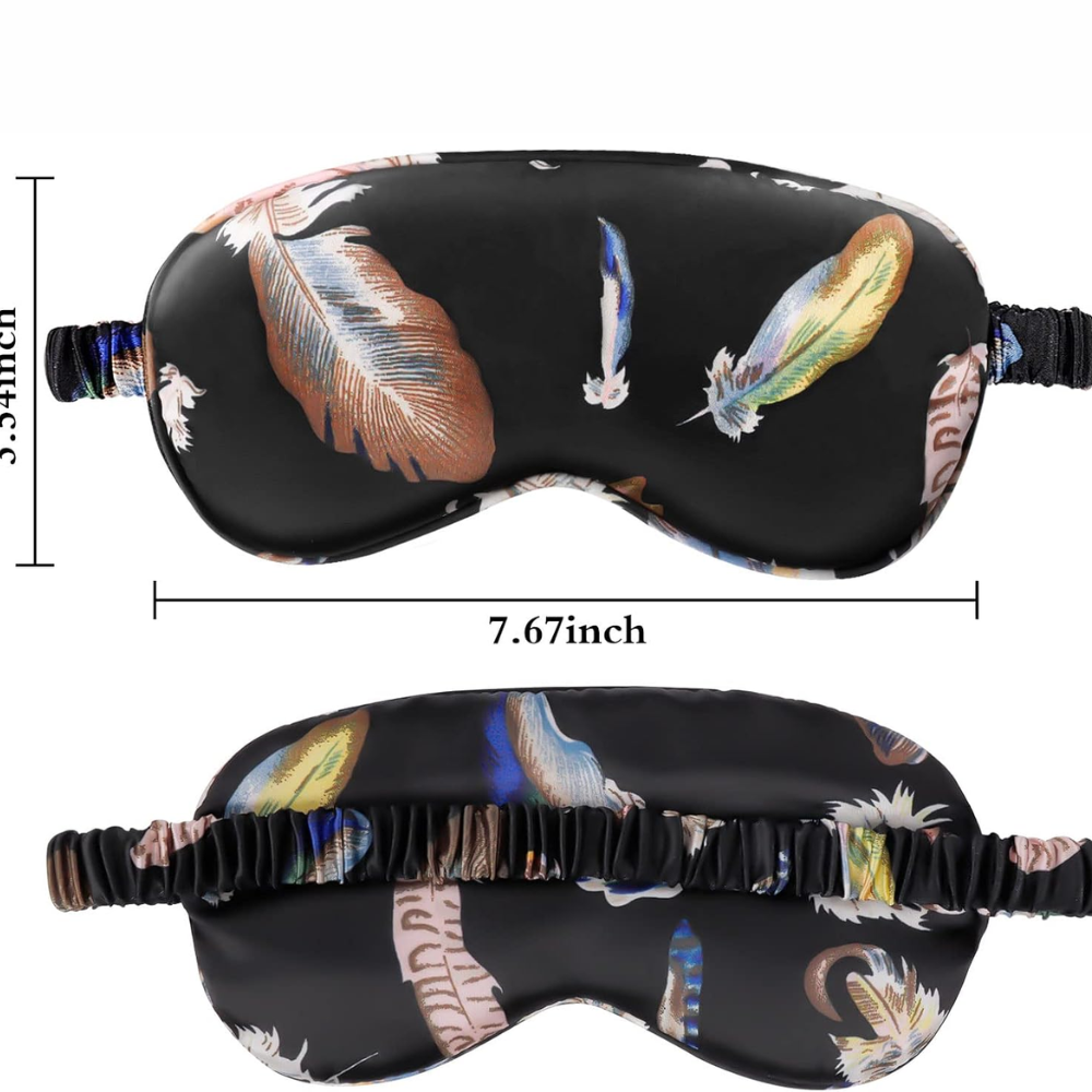 "Happy Eyes" Satin Sleep Mask | Feathery - NuAira