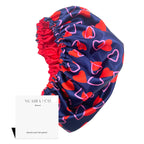 Field of Hearts Satin Bonnet & Scrunchie - NuAira