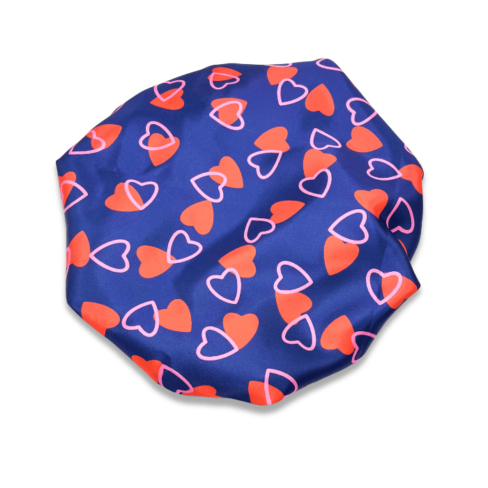 Field of Hearts Satin Bonnet & Scrunchie - NuAira