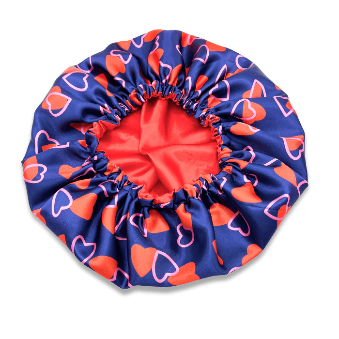 Field of Hearts Satin Bonnet & Scrunchie - NuAira