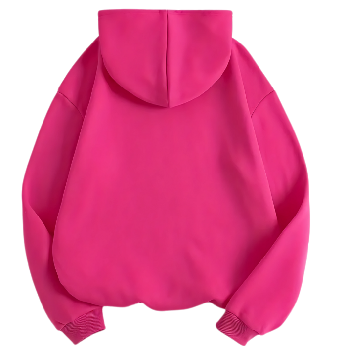 Satin Lined Oversized Hoodie - Fuchsia - NuAira