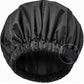 Satin-Lined Waterproof Shower Cap w/ Adjustable Band