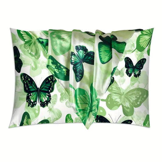 Green Butterfly Pillowcase 2 pc Set - NuAira