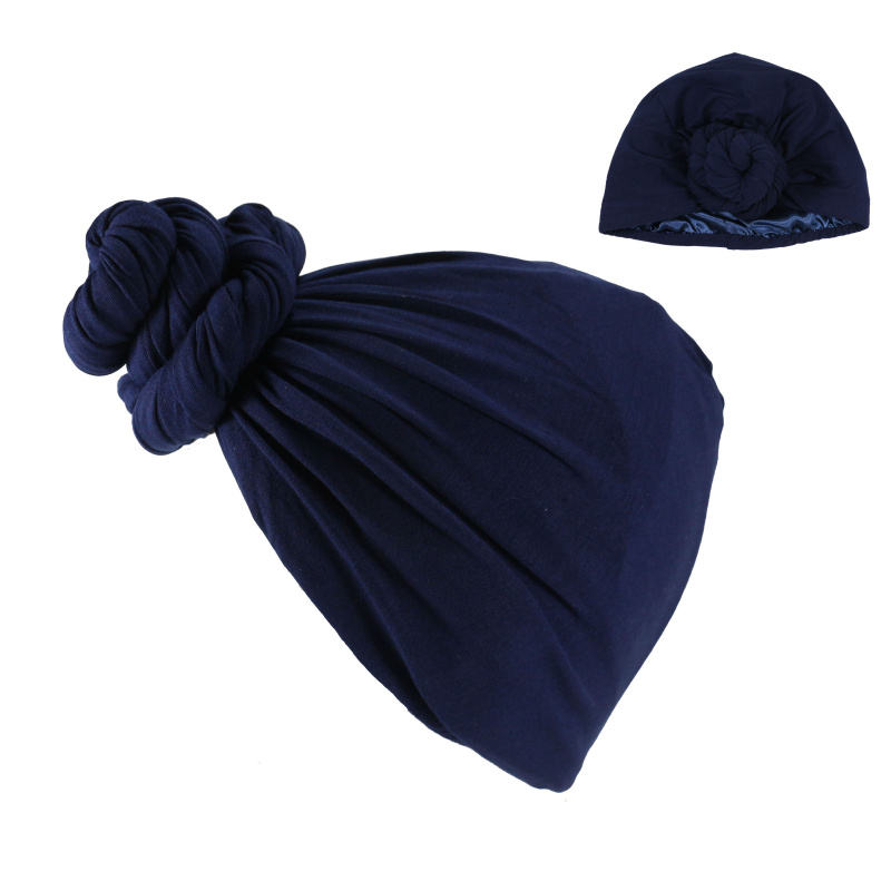 Satin-Lined Halo Turban | Navy - NuAira