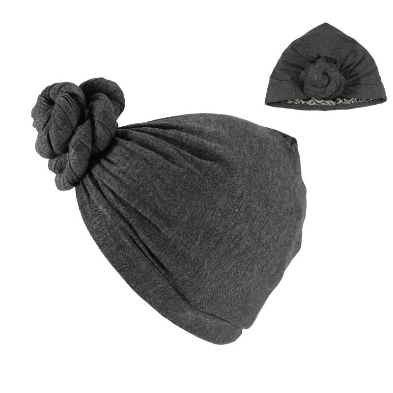 Satin-Lined Halo Turban | Dark Gray - NuAira