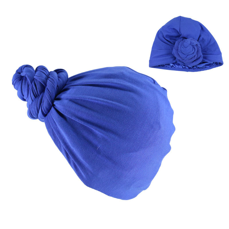 Satin-Lined Halo Turban | Royal Blue - NuAira