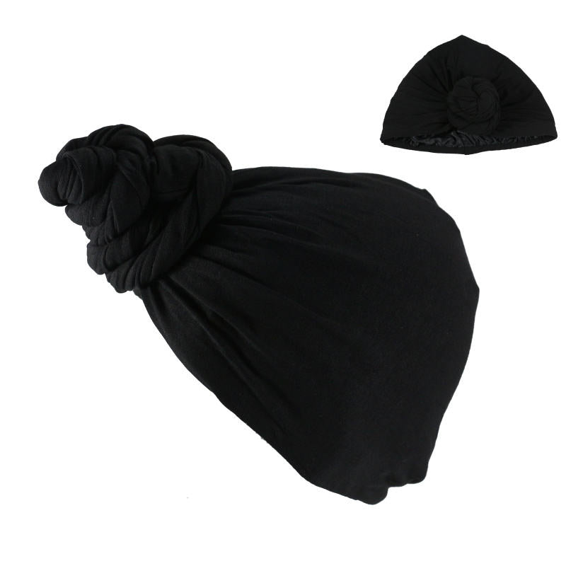 Satin-Lined Halo Turban | Black - NuAira