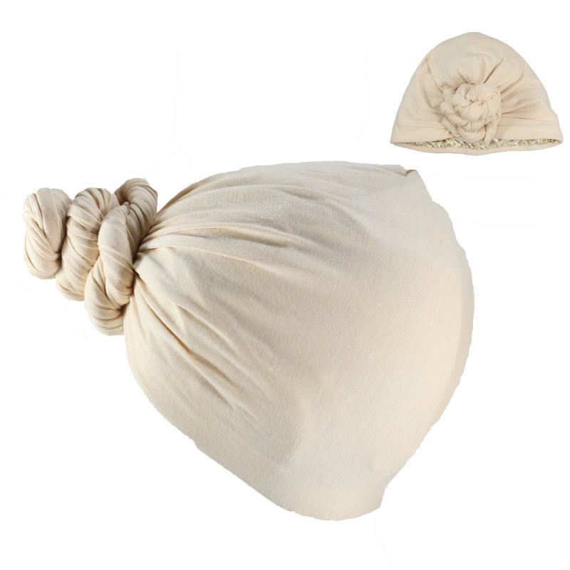 Satin-Lined Halo Turban | Beige - NuAira