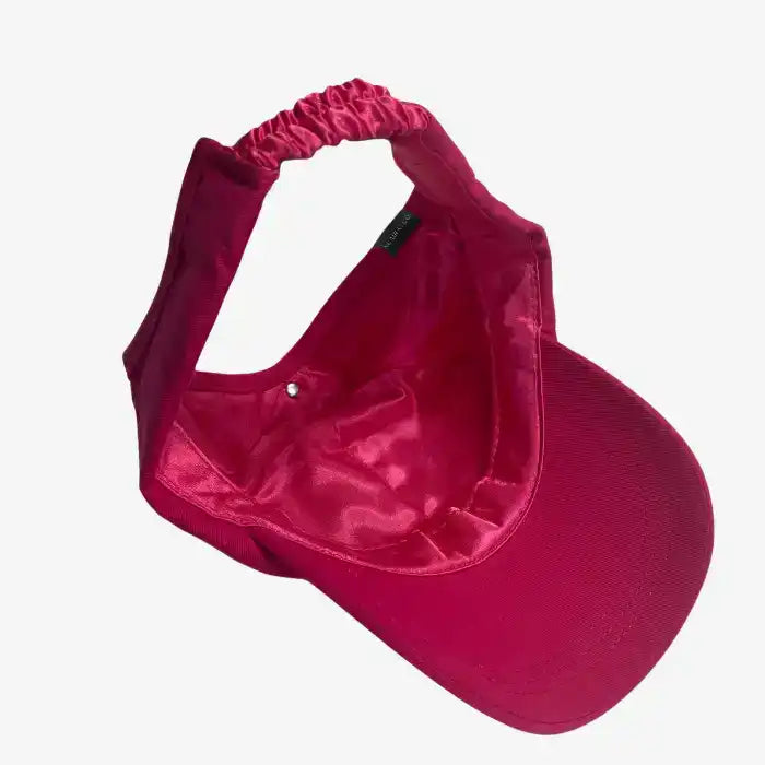 Hot Pink backless cap for curls, braids and locs