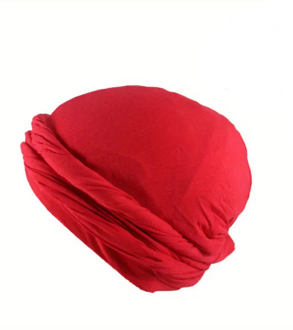 Satin-Lined Halo Turban | Red