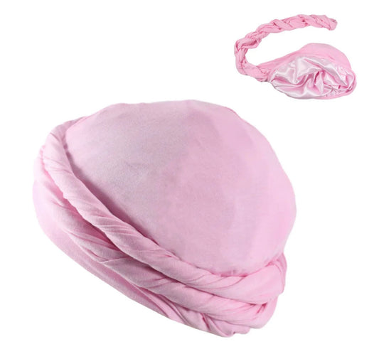 Satin-Lined Halo Turban | Pink