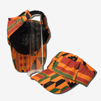 Kente Satin Lined Backless Baseball Cap