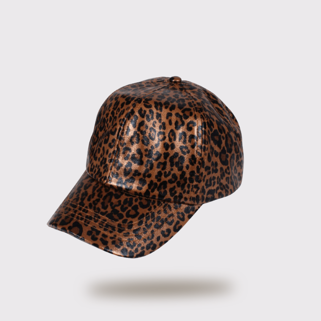 Satin-Lined Baseball Cap | Brown Leopard
