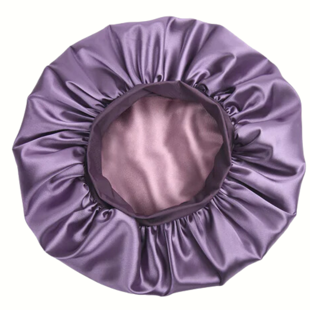 Double Layer Satin Bonnet | Light Purple