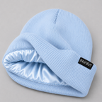 Kids Satin Lined Winter Beanie Hat – Cozy, Hair-Protective & Warm