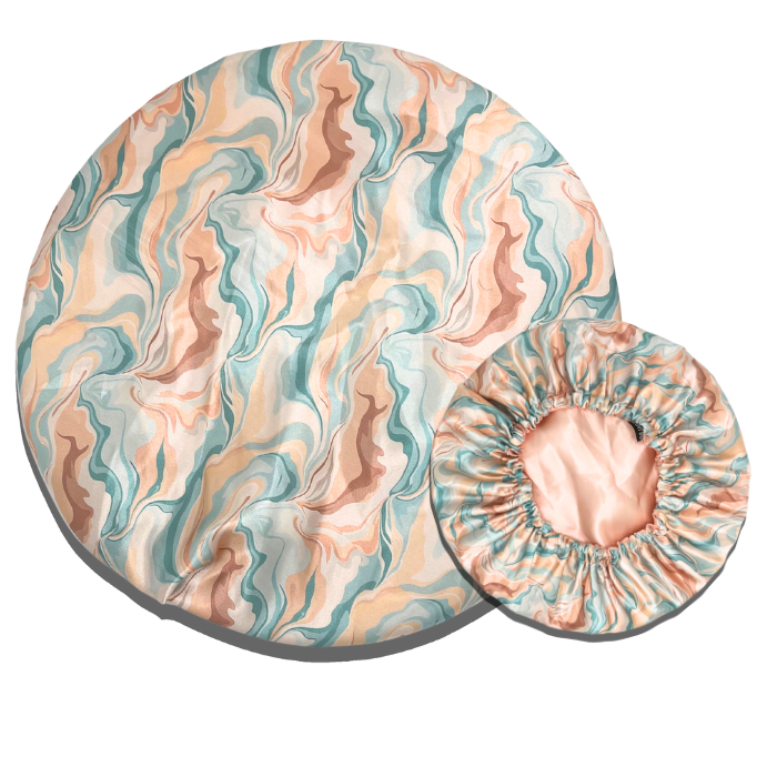 Marble Satin Bonnet & Scrunchie