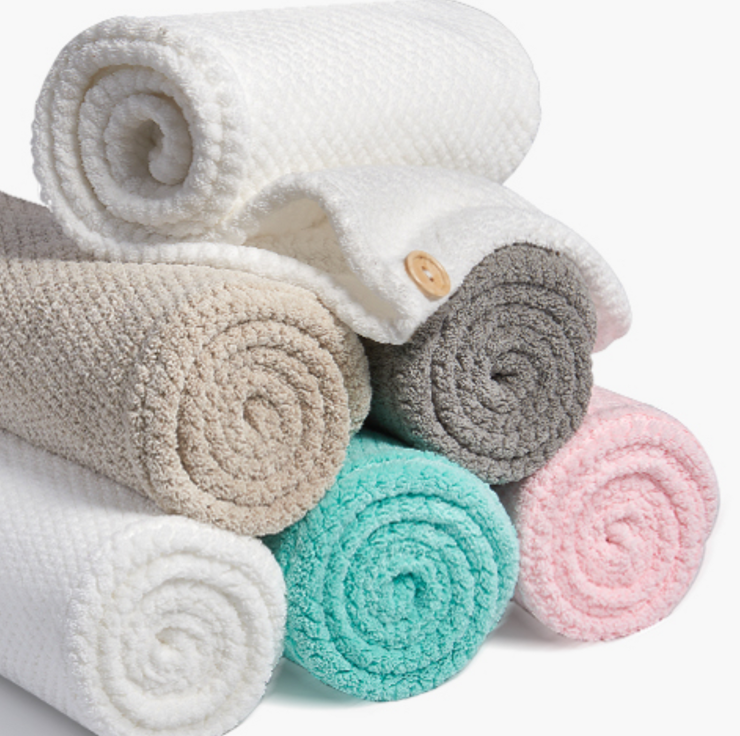 Microfiber Hair Towel Turban | White